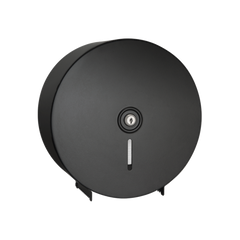 ASI 0042-41  Matte Black Single Jumbo Roll Toilet Tissue Dispenser – Round – Surface Mounted