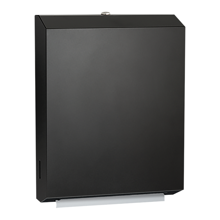 ASI 0210-41  Matte Black Paper Towel Dispenser Multi, C-Fold Powder Coated Stainless Surface Mounted