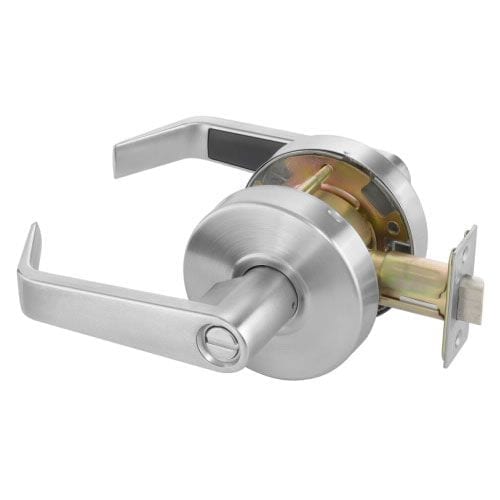 Yale AU4602LN Cylindrical Privacy Lever Lockset, 2-3/4" Backset, Grade 2