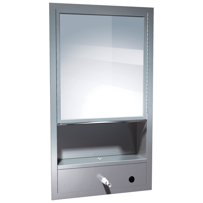 ASI 0430-9 All Purpose Cabinet -Shelf, Mirror, Towel & Soap Dispenser -Surface Mounted