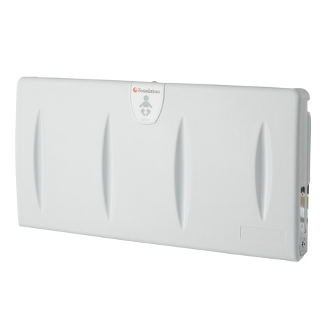 FOUNDATIONS 100-EH-BP Surface-Mounted, Horizontal-Folding Baby Changing Station