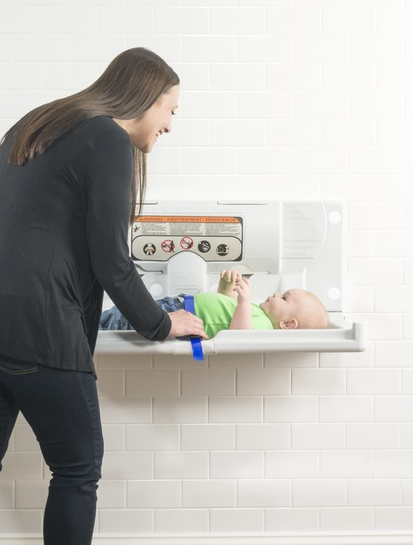 FOUNDATIONS 100-EH-BP Surface-Mounted, Horizontal-Folding Baby Changing Station