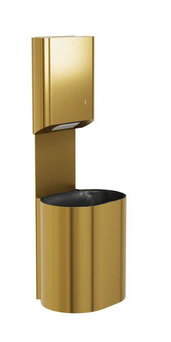 Bradley 2B5-110000 Towel/Waste Unit- Surface Mtd P-Shape, 14 GAL