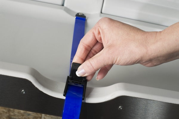FOUNDATIONS 100SSC-R Recess-Mounted, Horizontal-Folding Stainless Steel Clad & Framed Baby Changing Station