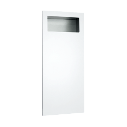 ASI 6474-00 PIATTO™ COMPLETELY RECESSED WASTE RECEPTACLE – WHITE PHENOLIC DOOR