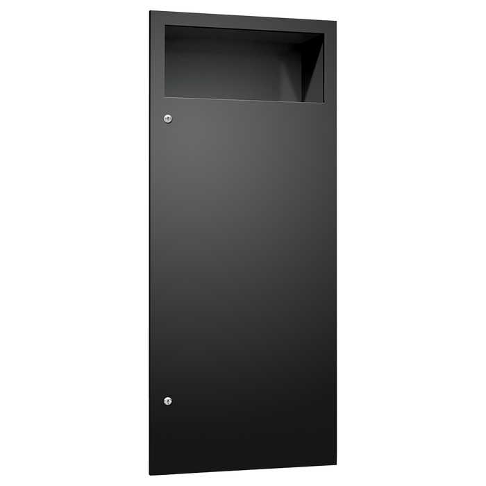 ASI 6474-41PC Waste Receptacle - Recessed - Powder Coated