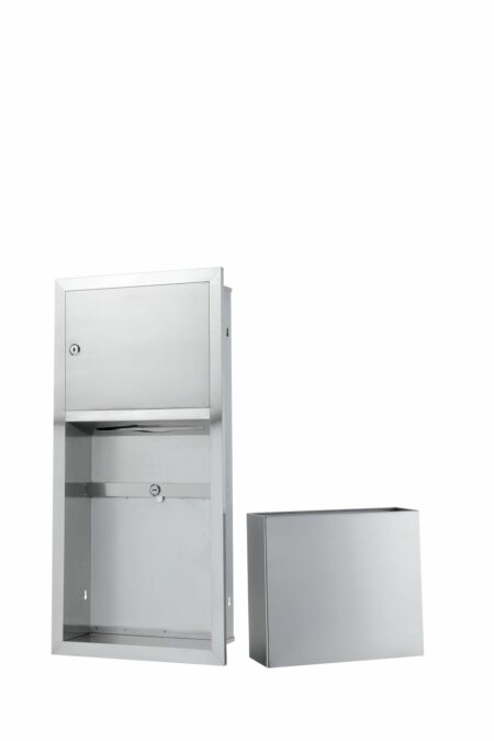 Alpine Industry ALP495 Surface Mounted Paper Towel Dispenser / Waste Receptacle