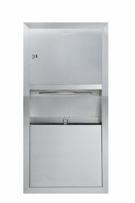 Alpine Industry ALP495 Surface Mounted Paper Towel Dispenser / Waste Receptacle
