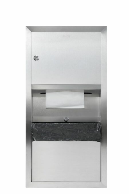 Alpine Industry ALP495 Surface Mounted Paper Towel Dispenser / Waste Receptacle