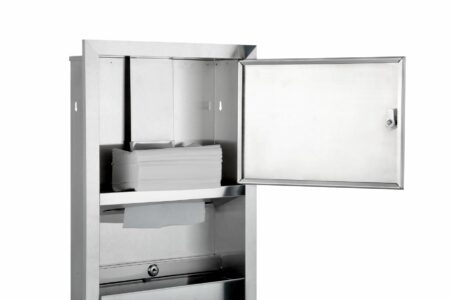 Alpine Industry ALP495 Surface Mounted Paper Towel Dispenser / Waste Receptacle