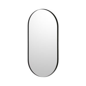 Bobrick B-105 Pill Shaped Mirror, Matte Black