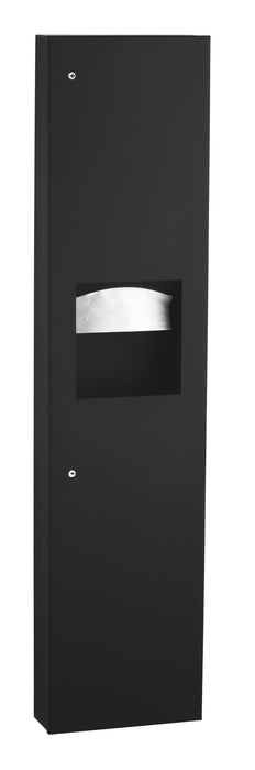 Bobrick B-380349.MBLK TrimLineSeries Surface-Mounted Paper Towel Dispenser/Waste Receptacle, Matte Black
