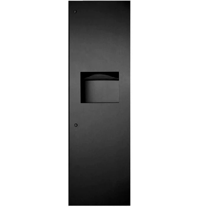 Bobrick B-39003.MBLK Trimline Series Recessed Paper Towel Dispenser/Waste Receptacle MATTE BLACK