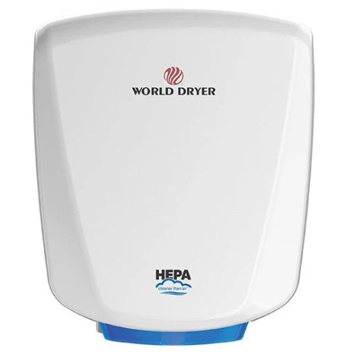 WORLD DRYER® Q-974A2 VERDEdri® Hand Dryer - White Epoxy on Aluminum Automatic Surface-Mounted ADA Compliant