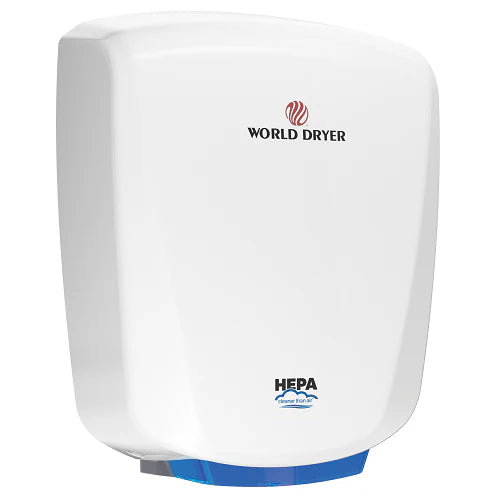 WORLD DRYER® Q-974A2 VERDEdri® Hand Dryer - White Epoxy on Aluminum Automatic Surface-Mounted ADA Compliant