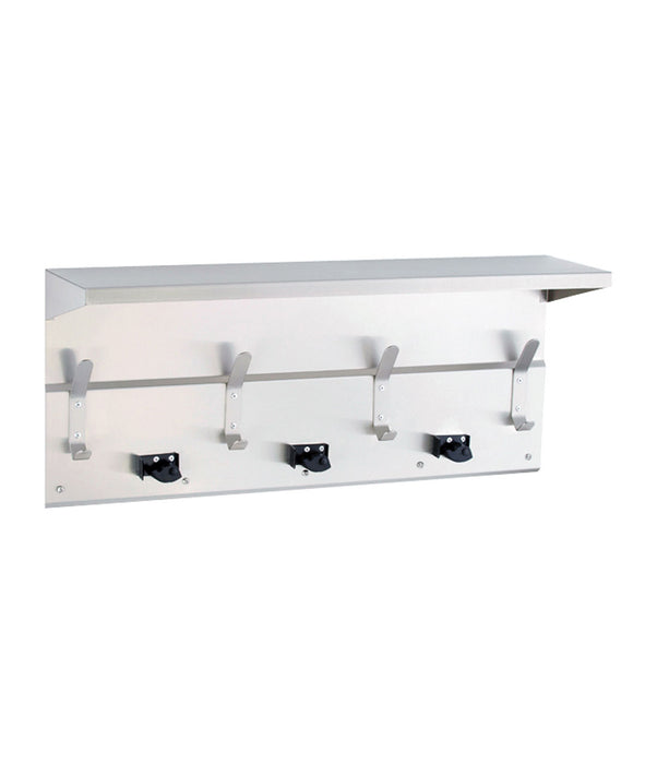 Gamco US-5 Utility Shelf with Mop/Broom, 3 Holders and 4 Rag Hooks