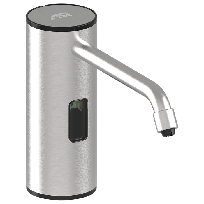 ASI 0334-S Auto Soap Dispenser - Liquid - Battery/Ac - Bright Stainless Steel - 50.7 Oz. - Vanity Mounted