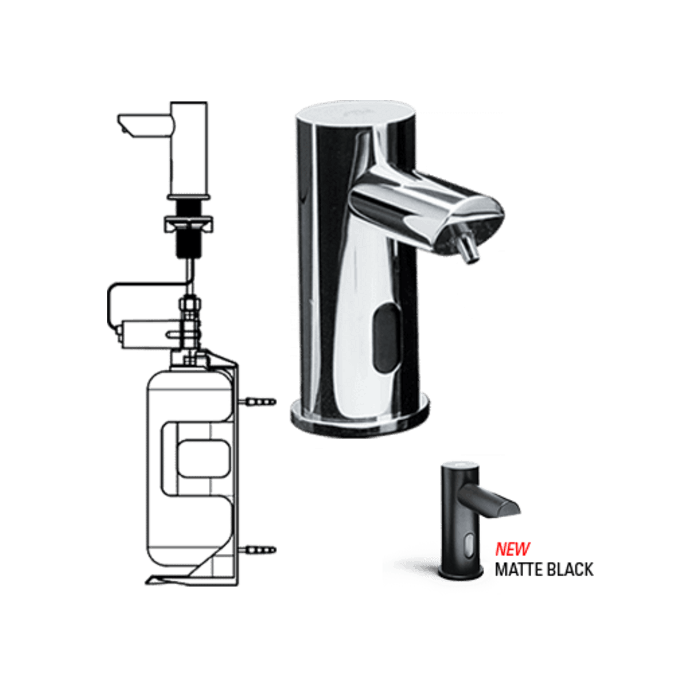 ASI 0394-1AC EZ Fill -Stand Alone FOAM Soap Dispenser (AC) Polished Finish, 1L