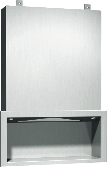 ASI 0436 All Purpose Cabinet (Concealed Body For Mounting Behind Mirrors) -  Shelf And Towel Dispenser - Recessed
