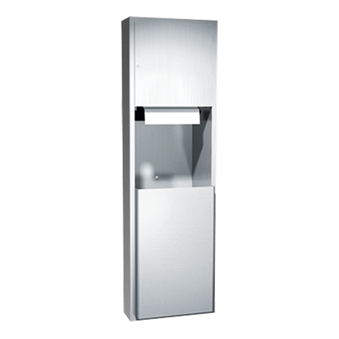 ASI 04692AC-6  Automatic Roll Paper Towel Dispenser & Waste Receptacle, 110-240Vac-Semi Rec.