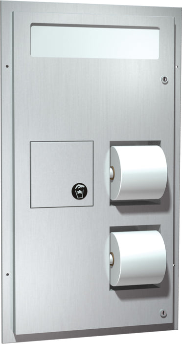 ASI 0481 Toilet Seat Cover & Toilet Paper Dispensers W/Napkin Disposal -  (Dual Access) For Handicapped