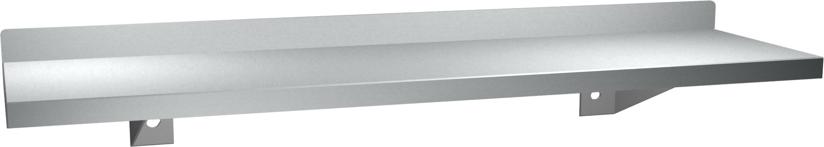 ASI 0694-24 Shelf With Backsplash, Stainless Steel, 5 X 24 Inch