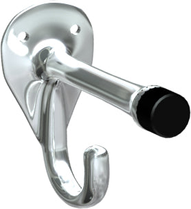 ASI 0714 Coat Hook And Bumper - Chrome Plated Brass - Surface Mounted
