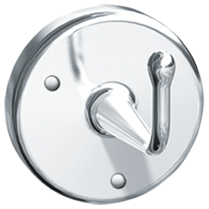 ASI 0751-A Robe Hook (Heavy-Duty) - Surface Mounted, (Exposed), Satin Chrome Plated Brass