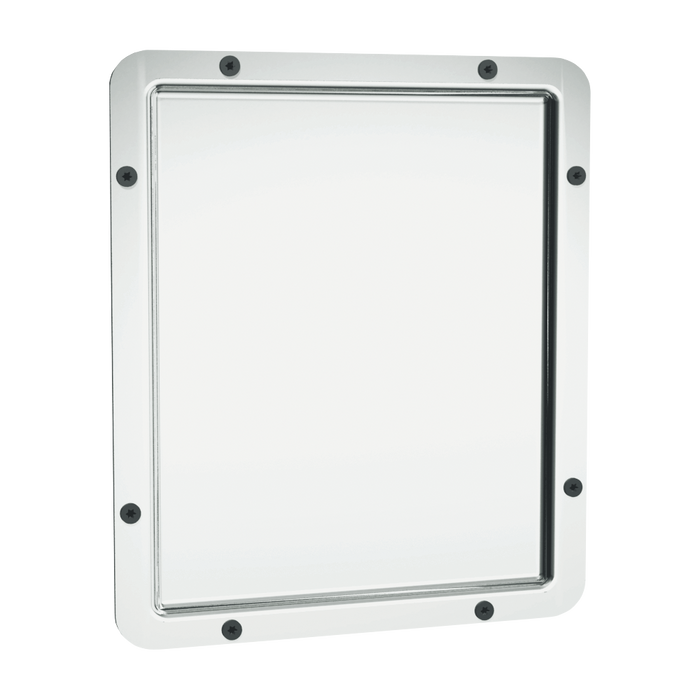ASI 105-14 Framed Mirror - #8 Mirror Polished St. Stl., Front Mount, 12" X 16"