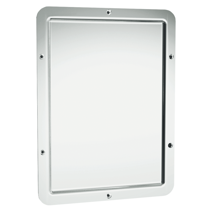 ASI 107-14 Mirror - #8 Mirror Polished St. Stl., Front Mount, 12" X 16"