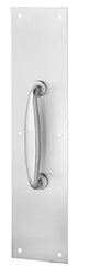 Rockwood 132 X 70B X 32D Pull Plate, 5.5" Ctc Pull, 3.5" X 15" Plate, Satin Stainless