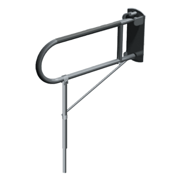 ASI 3420-P Swing-Up Grab Bar With Support Leg Peened