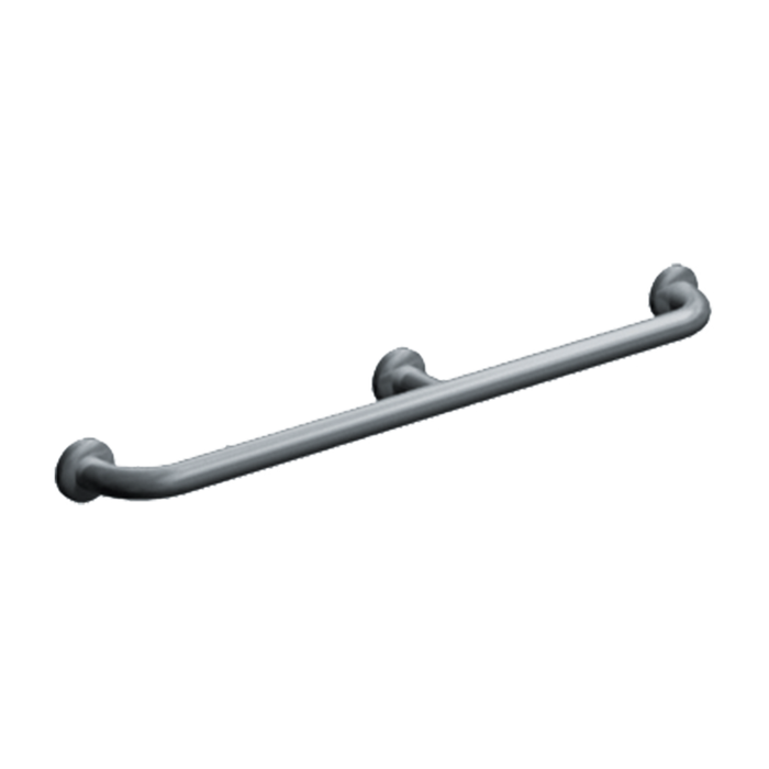 ASI 3702-48, 1 1/4" O.D. Snap Flange, Straight Grab Bar W/ Intermediate Support- 48" (Mounting Screws Purchased Separately)