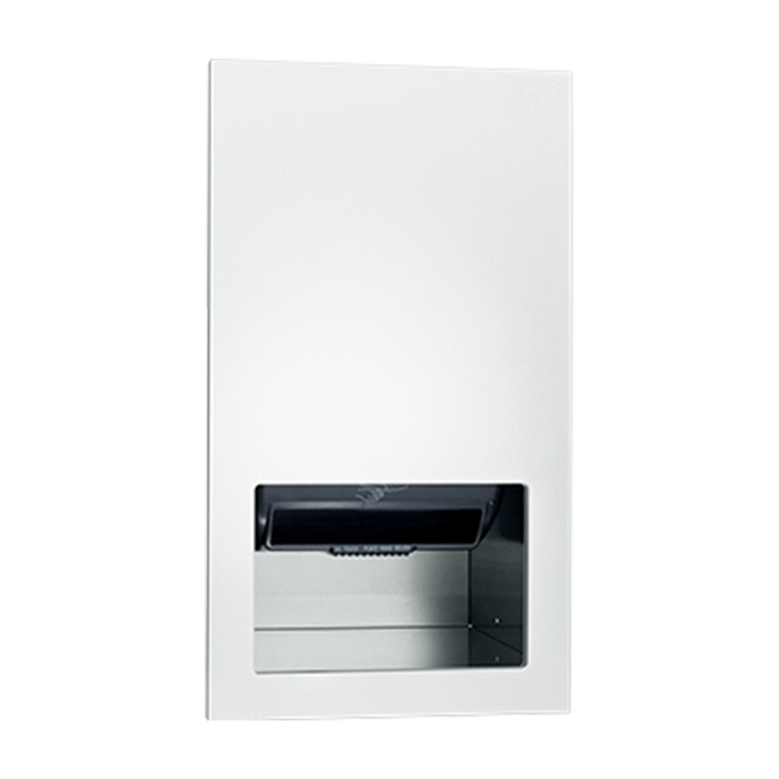 ASI 645210AC-00 Piatto™ Completely Recessed Automatic Roll Paper Towel Dispenser  Ac Power  White Phenolic Door