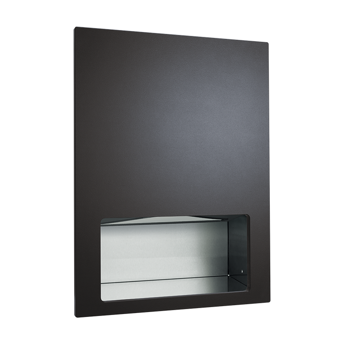ASI 6457-41 Piatto Completely Recessed Paper Towel Dispenser  Black Phenolic Door
