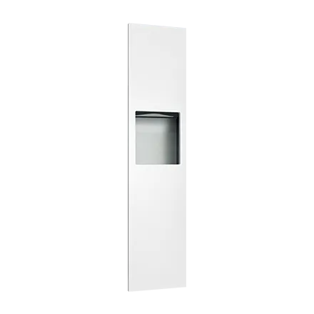 ASI 6467-00 Paper Towel Dispenser & Waste Receptacle - Recessed - white phenolic door