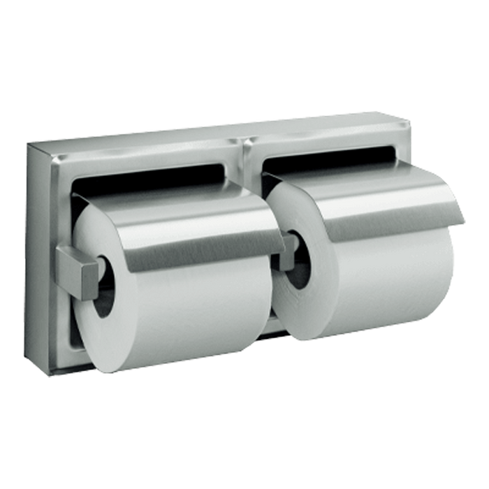 ASI 74022-HBSM Toilet Paper Holder W/Hood (Double) - Surface Mounted, Bright