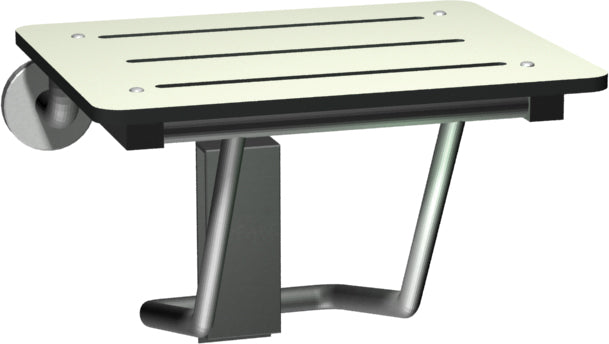 ASI 8203 Folding Seat, Solid Phenolic - Ivory