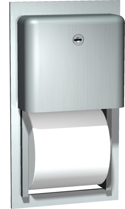 ASI 9031 Toilet Paper Dispenser, Twin Roll - Recessed
