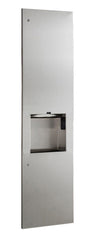 Bobrick B-38031 230V Series TrimLineSeries Recessed Paper Towel Dispenser/Automatic Hand Dryer/Waste Bin (3-in-1 Unit)