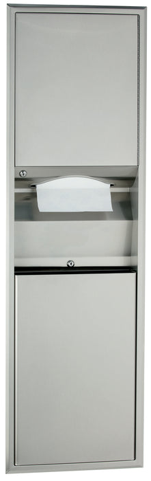 Bobrick B-3940 ClassicSeries  Recessed Convertible Paper Towel Dispenser/Waste Receptacle