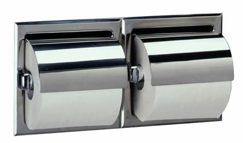 Bobrick B-6997 Recessed Dual Roll Toilet Tissue Dispenser