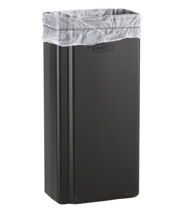 Bobrick B-9279.MBLK Fino Collection Surface-Mounted Waste Receptacle, Matte Black