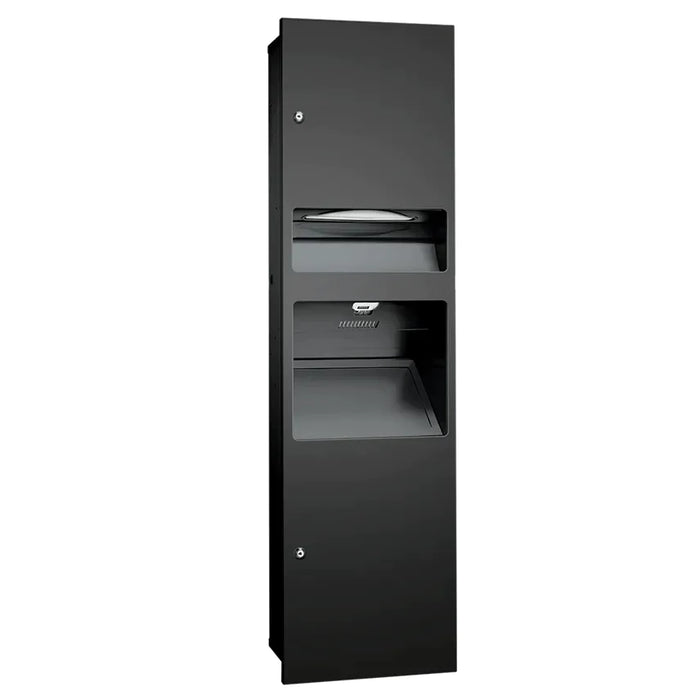 ASI 64672-41PC  Simplicity™ in Matte Black - Cabinet Only 3-in-1 Unit with provisions for Dryer - Multi, C-Fold - 6.8 gal. - Powder Coated - Waste - Recessed