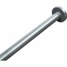 ASI 1214-66 Heavy Duty Stainless Steel Shower Curtain Rod 1" Dia. With End Flanges (Per Foot Price Up To 6 Feet) 66"