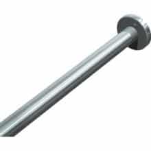 ASI 1214-84 Shower Curtain Rod with Flanges - 1" Diameter, 84" L